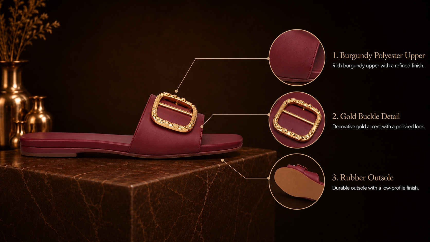 Women's Burgundy Sandals – Lyonslider_item_PDah87