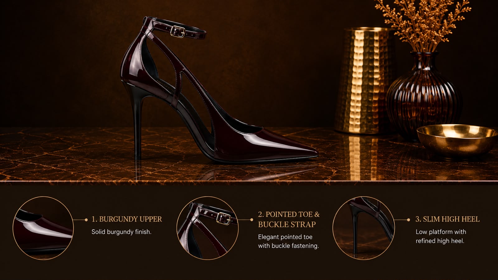Women's Burgundy Court Shoes – Parisslider_item_PDah87
