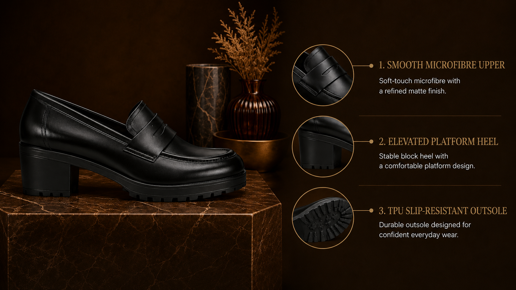 Women's Black Loafers – Marseilleslider_item_PDah87