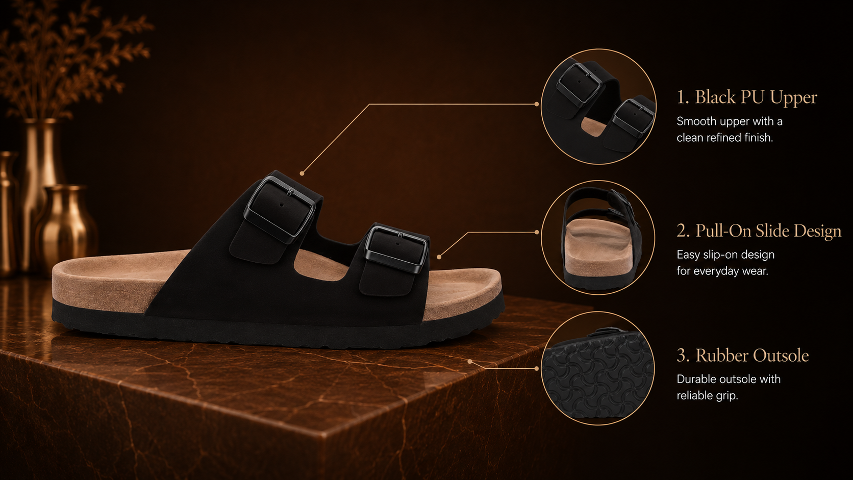 Women's Black Sandals – Chantillyslider_item_PDah87