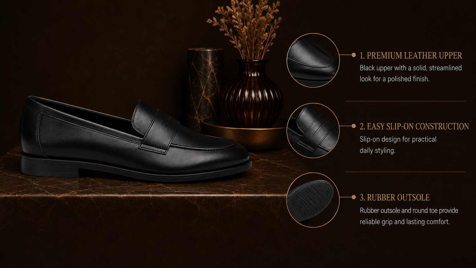 Women's Black Loafers – Bordeauxslider_item_PDah87