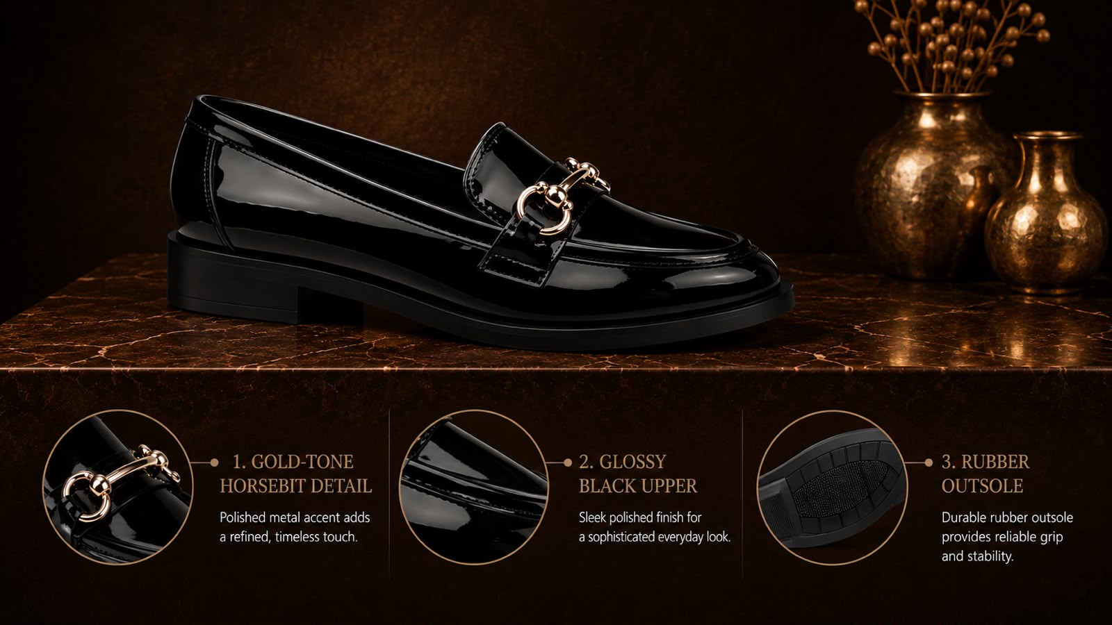 Women's Black Loafers – Deauvilleslider_item_PDah87
