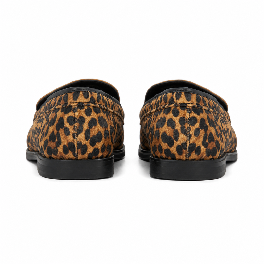 Provence women's leopard-print loafers sole detail