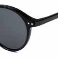 Rhodes black round sunglasses side profile