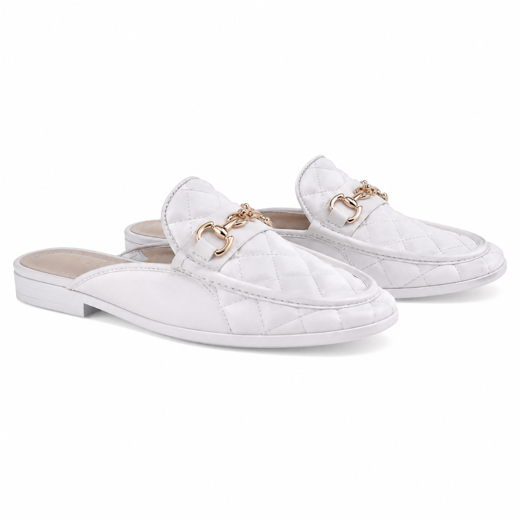 Vendôme women's white mules sole detail
