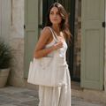 Amalfi women's white tote bag alternate angle