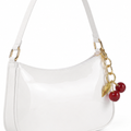 Milan women's white shoulder bag side profile