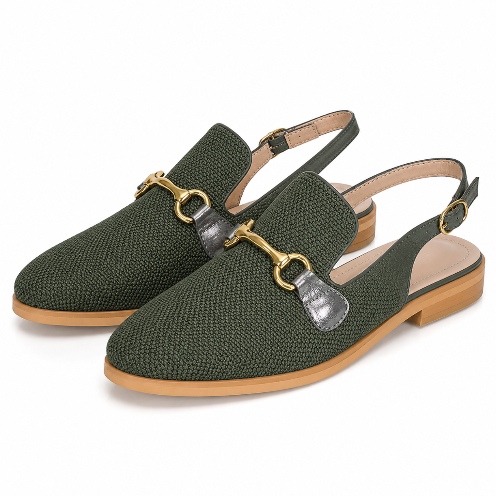 Venice women's green mules side profile