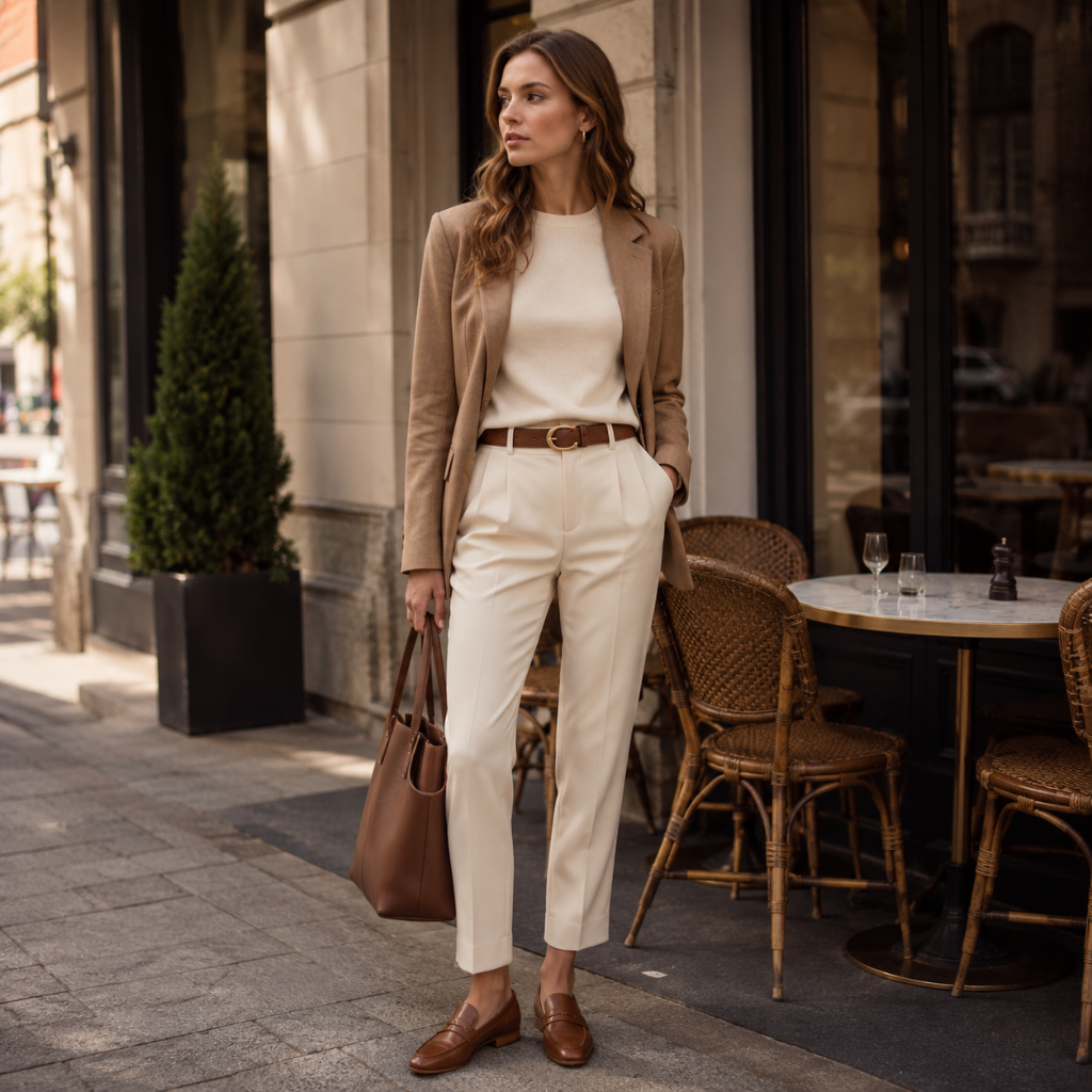 Bellagio women's brown leather belt product detail