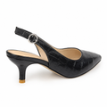 Colmar women's black court shoes heel detail