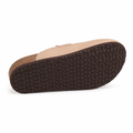 Avignon women's beige sandals faux-suede upper detail