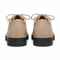 Loire women's khaki loafers heel detail