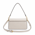 Montmartre women's white shoulder bag flap pocket detail