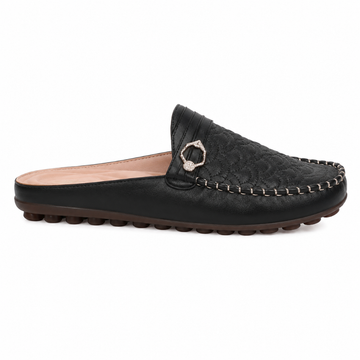 Saint-Tropez women's black mule-style sandals