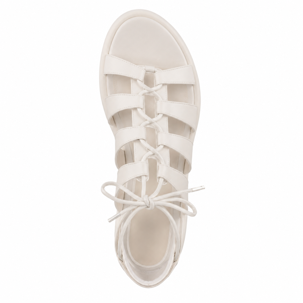 Monaco women's white sandals sole detail