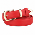 Sicily women's red leather belt width detail