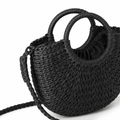 Sorrento women's black shoulder bag side profile