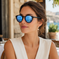 Rhodes women's black and blue sunglasses alternate angle