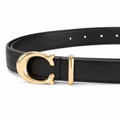 Bellagio women's black leather belt strap detail