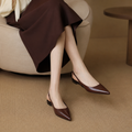 Bastille women's brown mules alternate angle