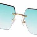 Ibiza women's gold and green sunglasses side profile