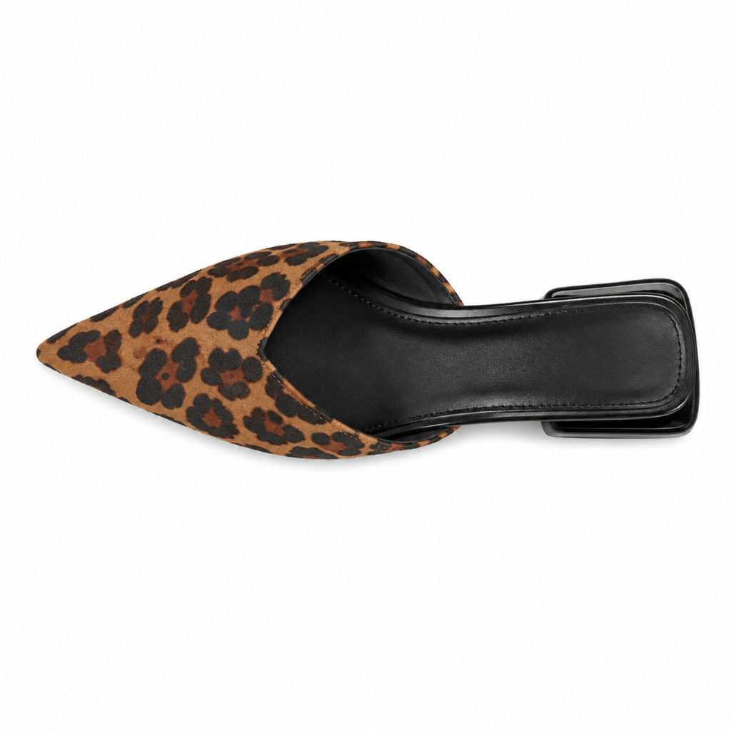 Rome women's leopard-print mules product detail