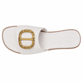 Lyon women's white sandals sole detail