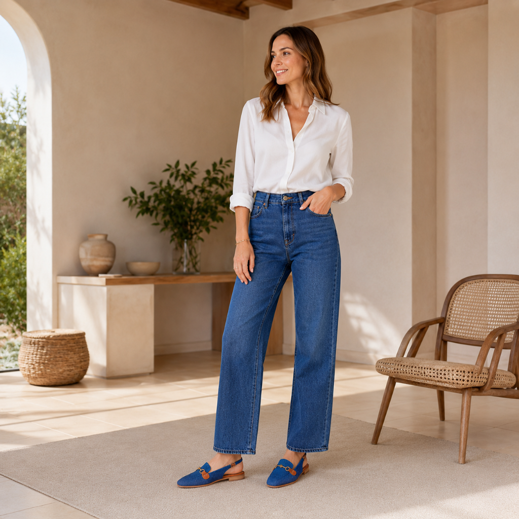 Venice women's blue mules additional view