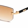Malta rectangular sunglasses side profile