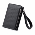 Palermo women's black wallet zip closure detail