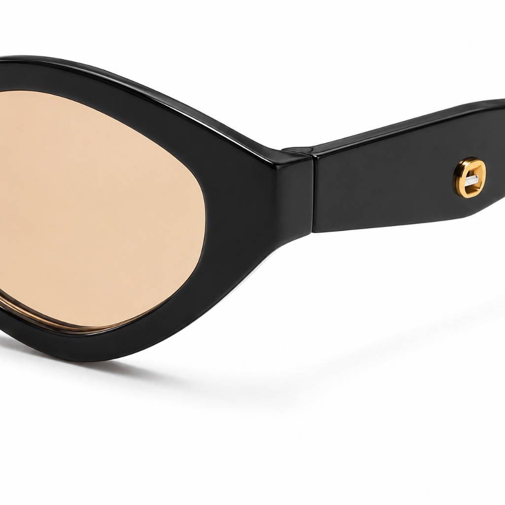 Used brown cat-eye sunglasses side profile