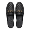 Vendôme women's black mules upper detail