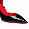 Chantilly women's black court shoes side profile