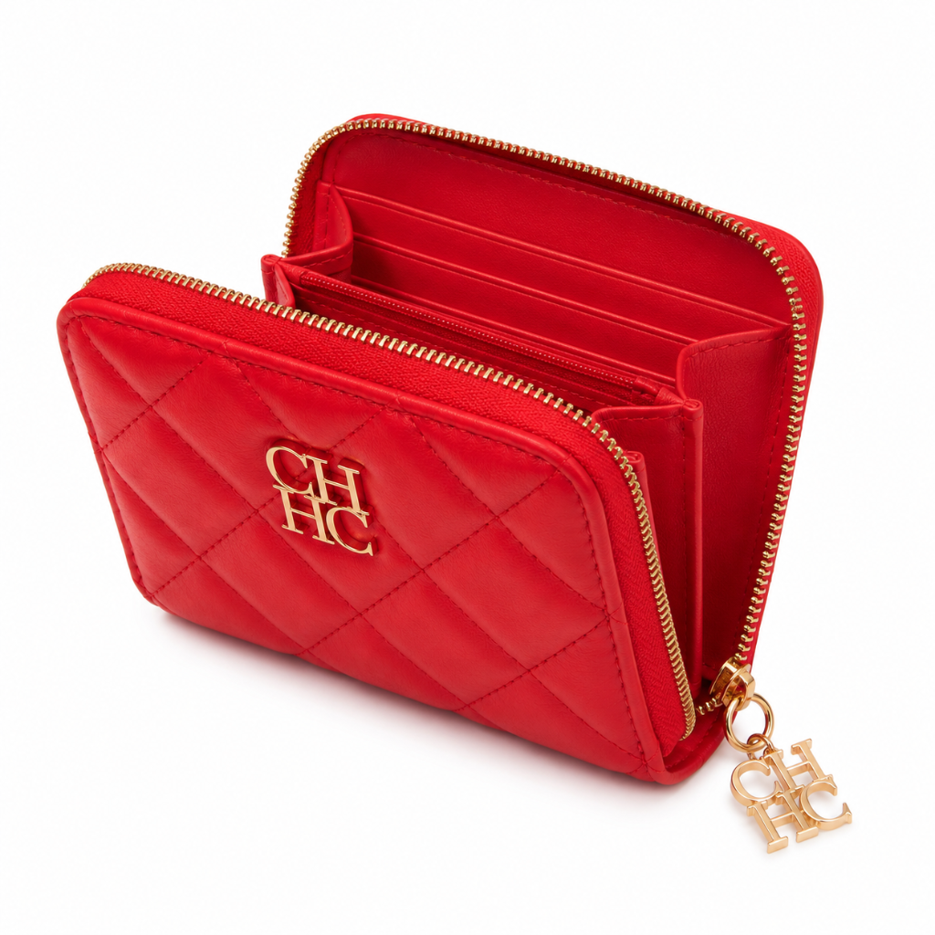 Verona women's red wallet interior slot pocket
