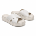 Cannes women's white sandals upper detail