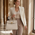 Vendôme white felt bag organiser alternate angle