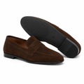 Lausanne women's brown loafers upper detail
