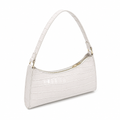 Capri women's white handbag alligator-effect detail
