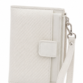 Palermo women's white wallet zip closure detail