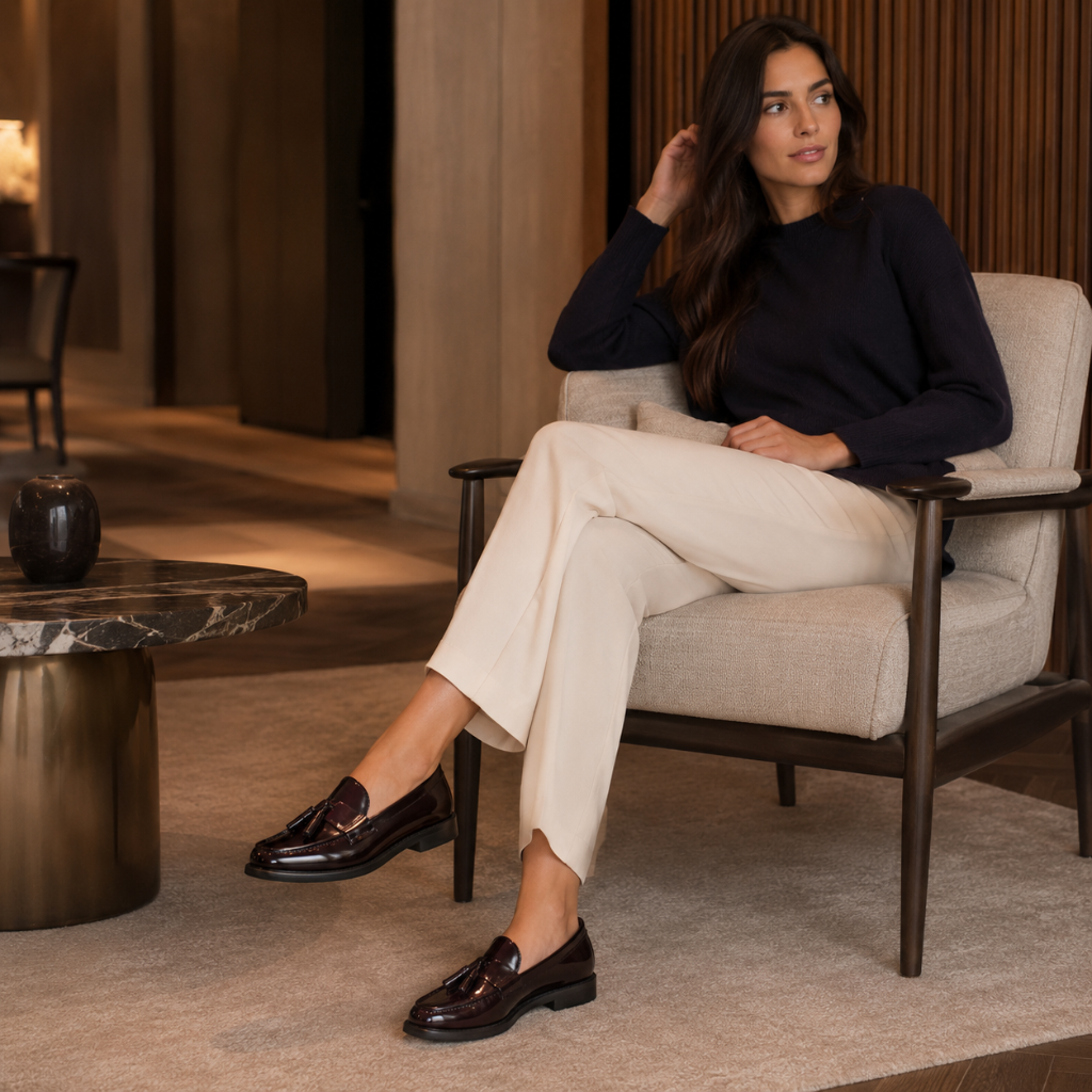 Paris women's brown loafers additional view