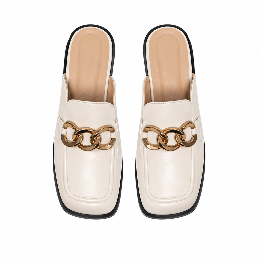 Tuileries women's white mules product detail