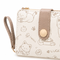 Tuscany women's off-white wallet cat motif detail