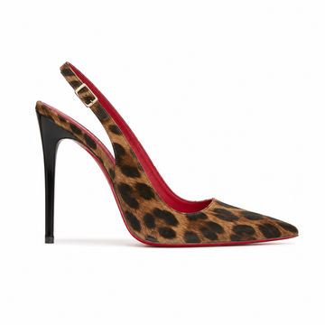 Saint-Tropez women's black leopard print court shoes