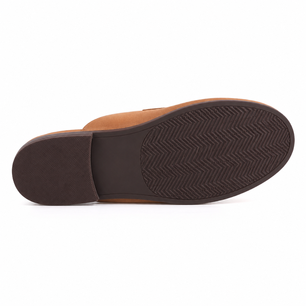 Avignon women's caramel sandals faux-suede upper detail