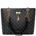Venice women's black tote bag tassel detail