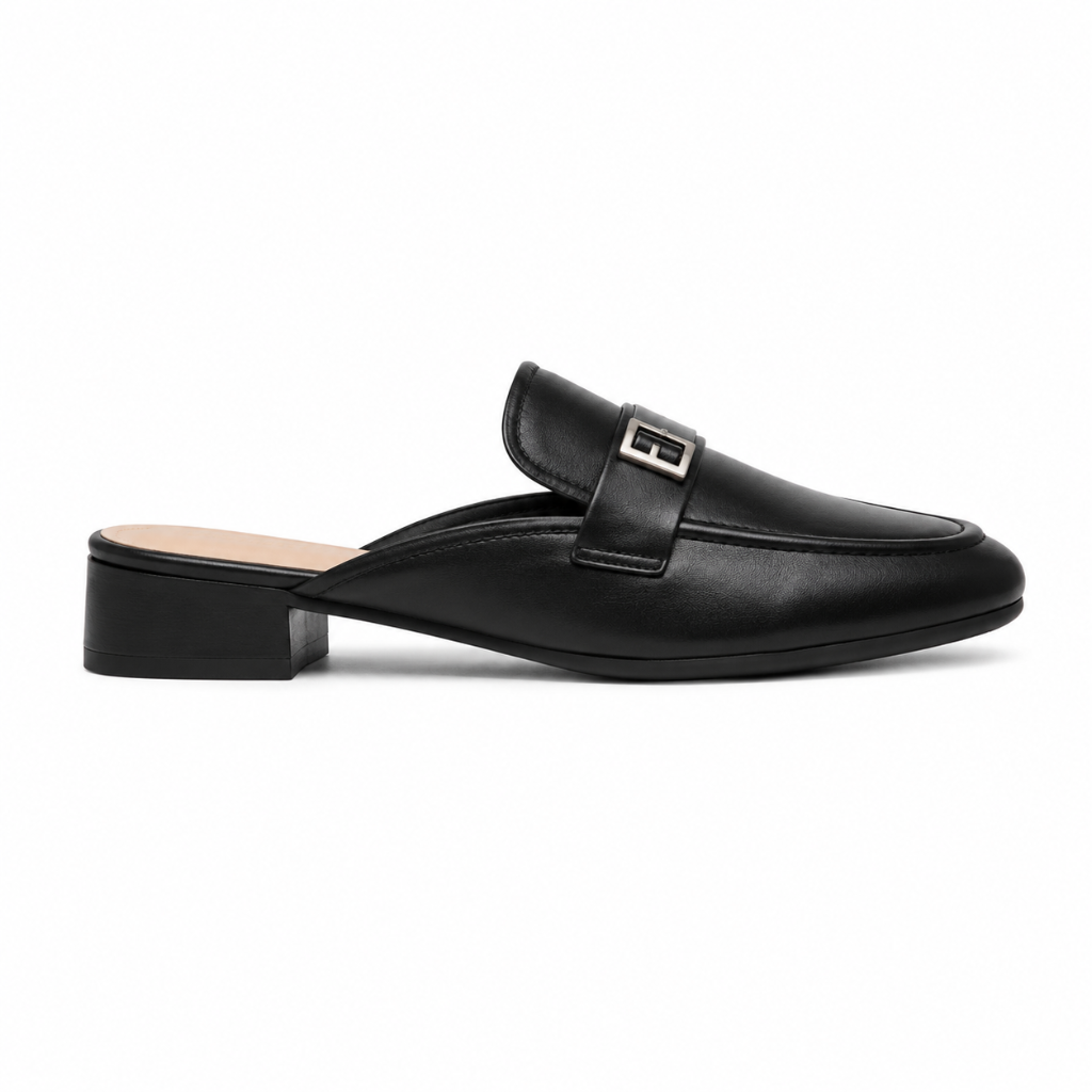 Luxembourg women's black mules