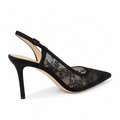 Nice women's black court shoes upper detail