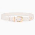 Sicily women's white leather belt