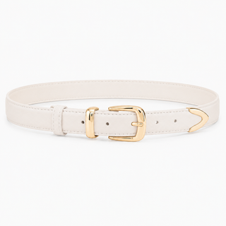Sicily women's white leather belt