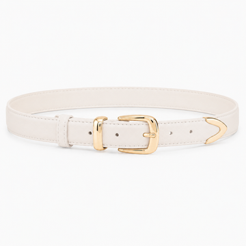 Sicily women's white leather belt